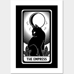 The Empress Tarot Card Black Cat Crescent Occult Gothic Posters and Art